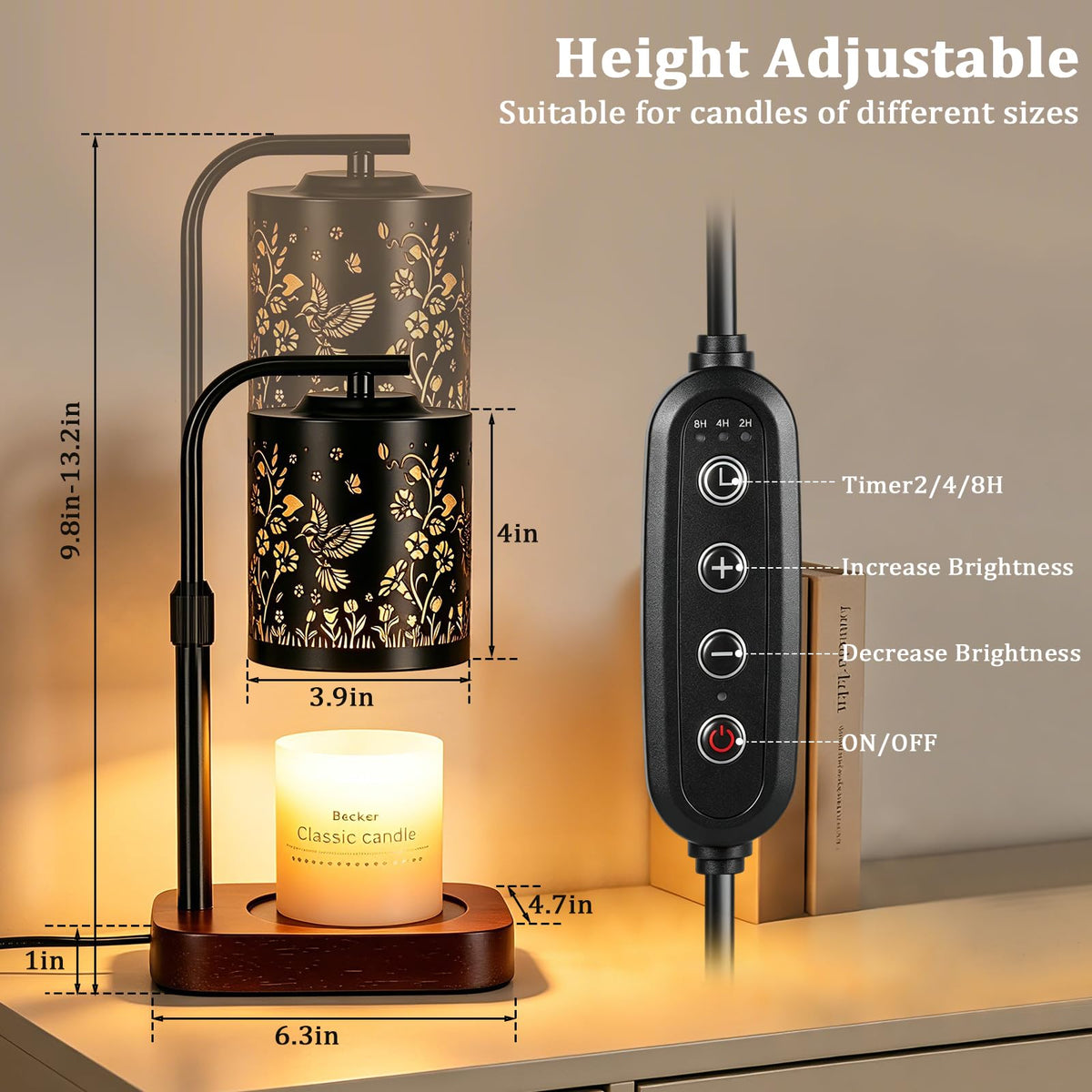 Candle Warmer Lamp with Timer & Dimmer M286899