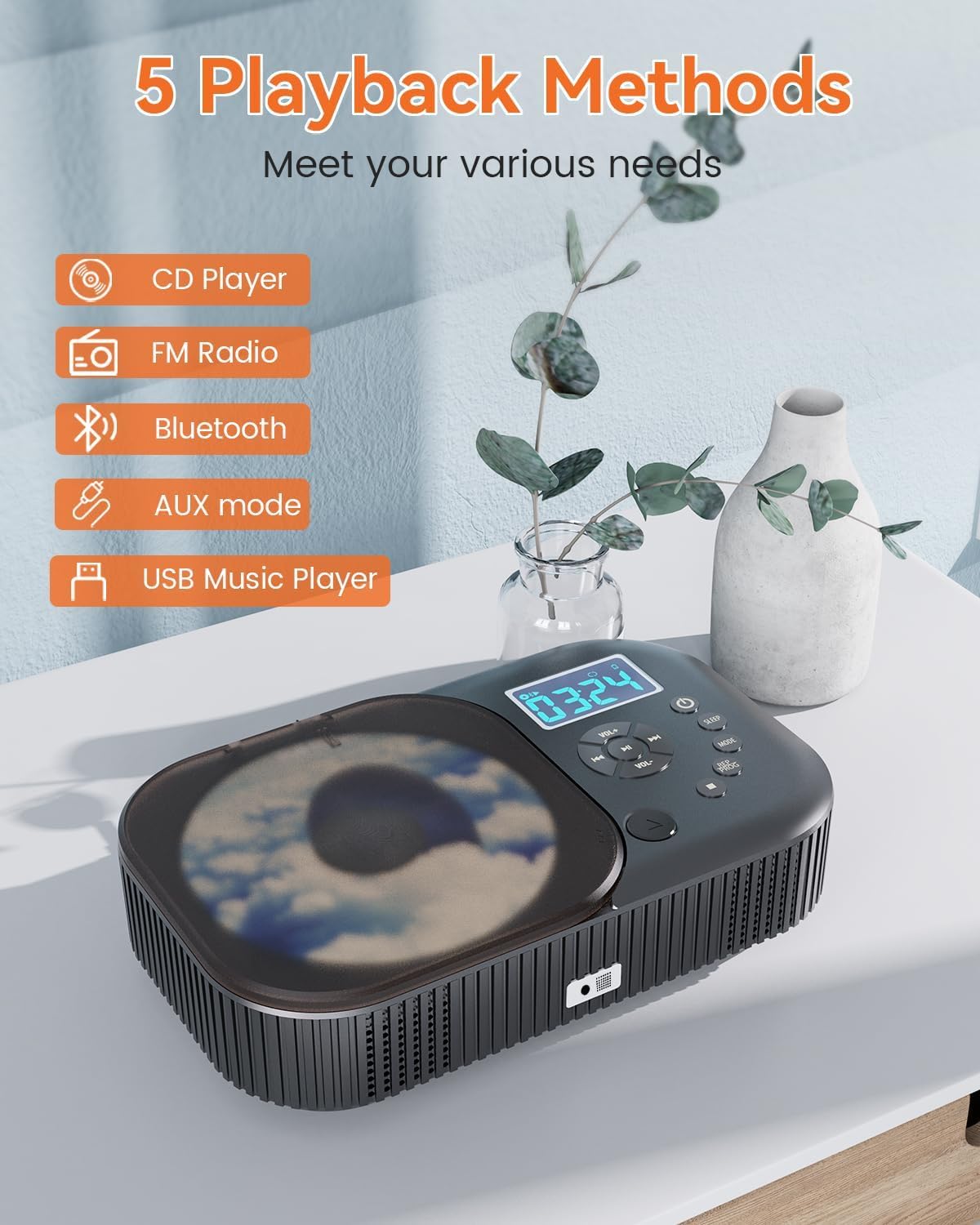 Portable Dual Stereo CD Player Black E142316