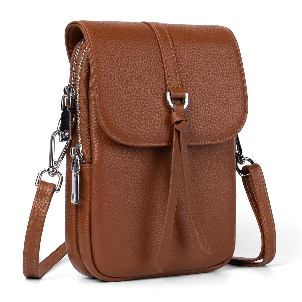 Small Genuine Leather Crossbody Bag M9196