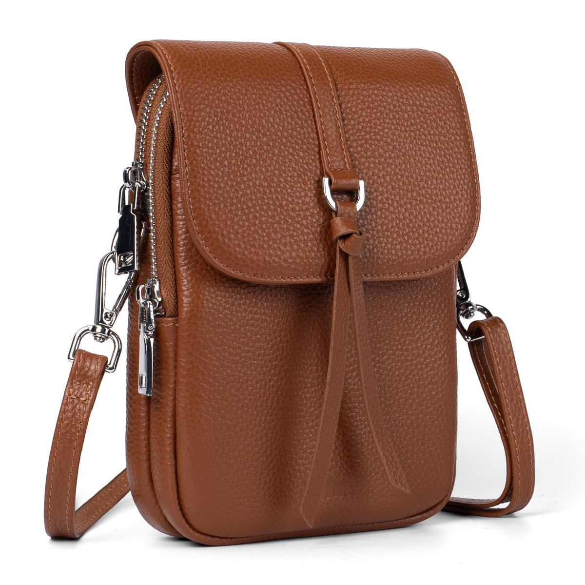Small Genuine Leather Crossbody Bag M9196