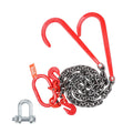 3/8" x 3' G80 V Bridle Towing Chain with J Hooks and Grab Hooks G34960