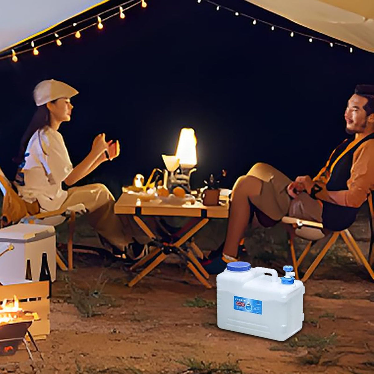 2 Gallons Clear Water Container with Spigot and Handle R153710