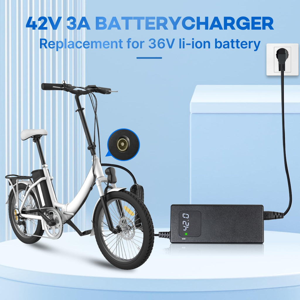 42V 3A Lithium Battery Charger with Display and Built-in Fan A5394