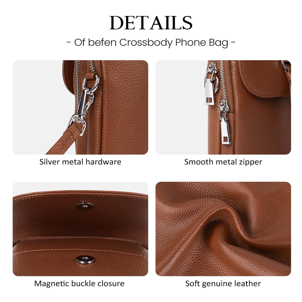 Small Genuine Leather Crossbody Bag M9196