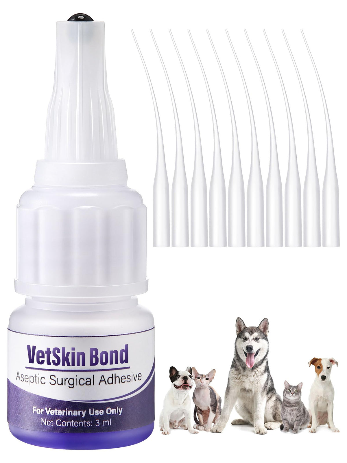 3ml Veterinary Surgical Skin Glue with 10 Applicators O4744
