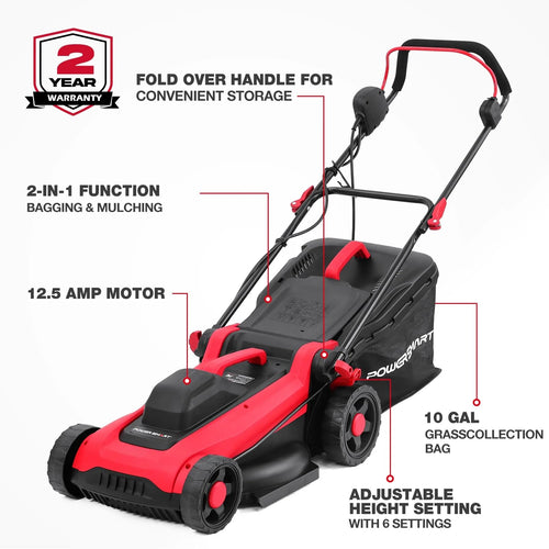 14 Inch 12.5 Amp Corded Electric Lawn Mower I39153