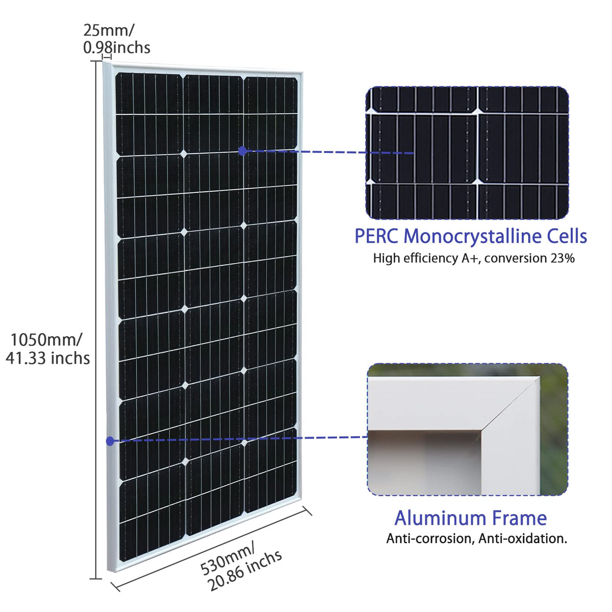 300 Watt 12 Volt Monocrystalline Solar Panel Kit with 30A Charge Controller T432456