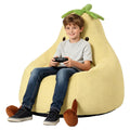 Yellow Faux Rabbit Fur Memory Foam Bean Bag Chair T616