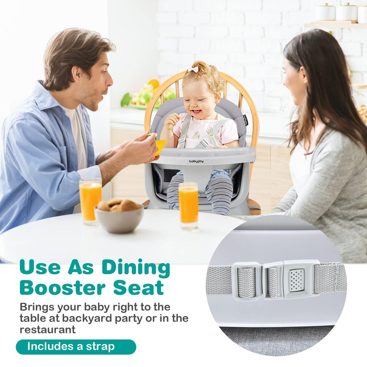 8 in 1 Convertible High Chair with Removable Tray Z743
