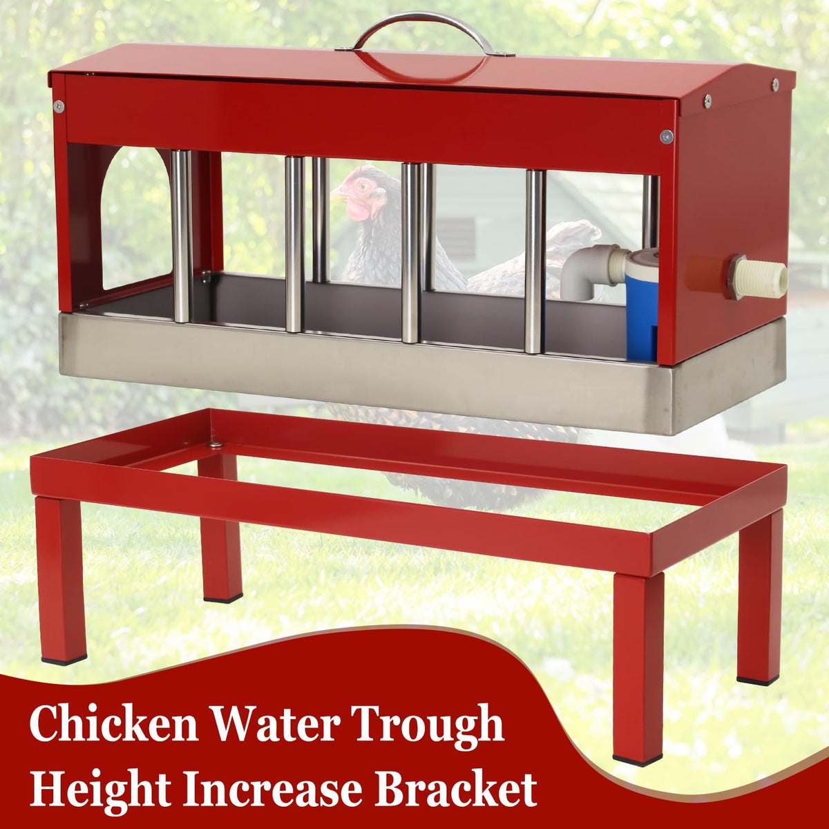 Automatic Stainless Steel Poultry Waterer Dispenser M5463