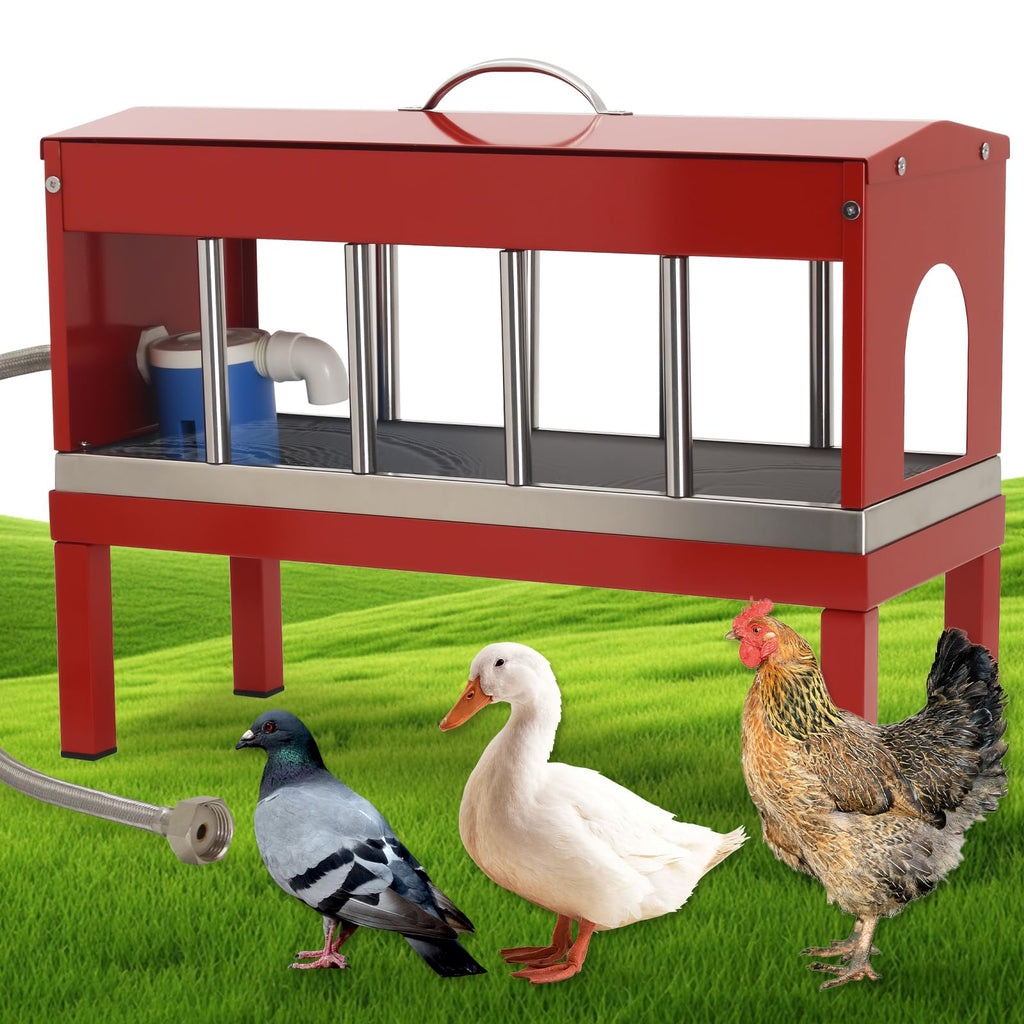 Automatic Stainless Steel Poultry Waterer Dispenser M5463