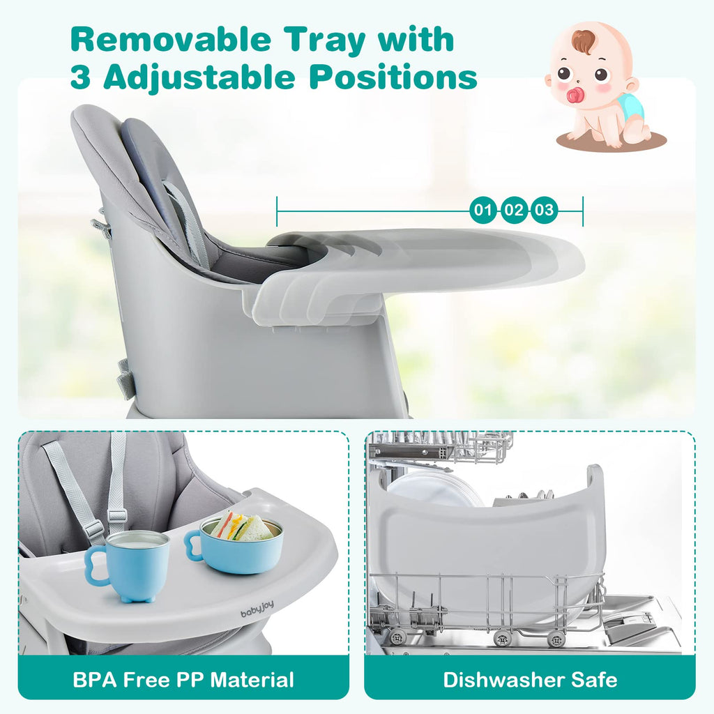 8 in 1 Convertible High Chair with Removable Tray Z743