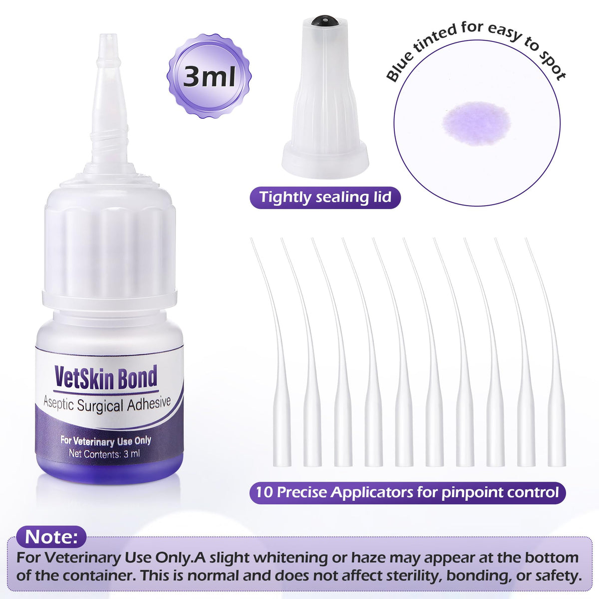 3ml Veterinary Surgical Skin Glue with 10 Applicators O4744