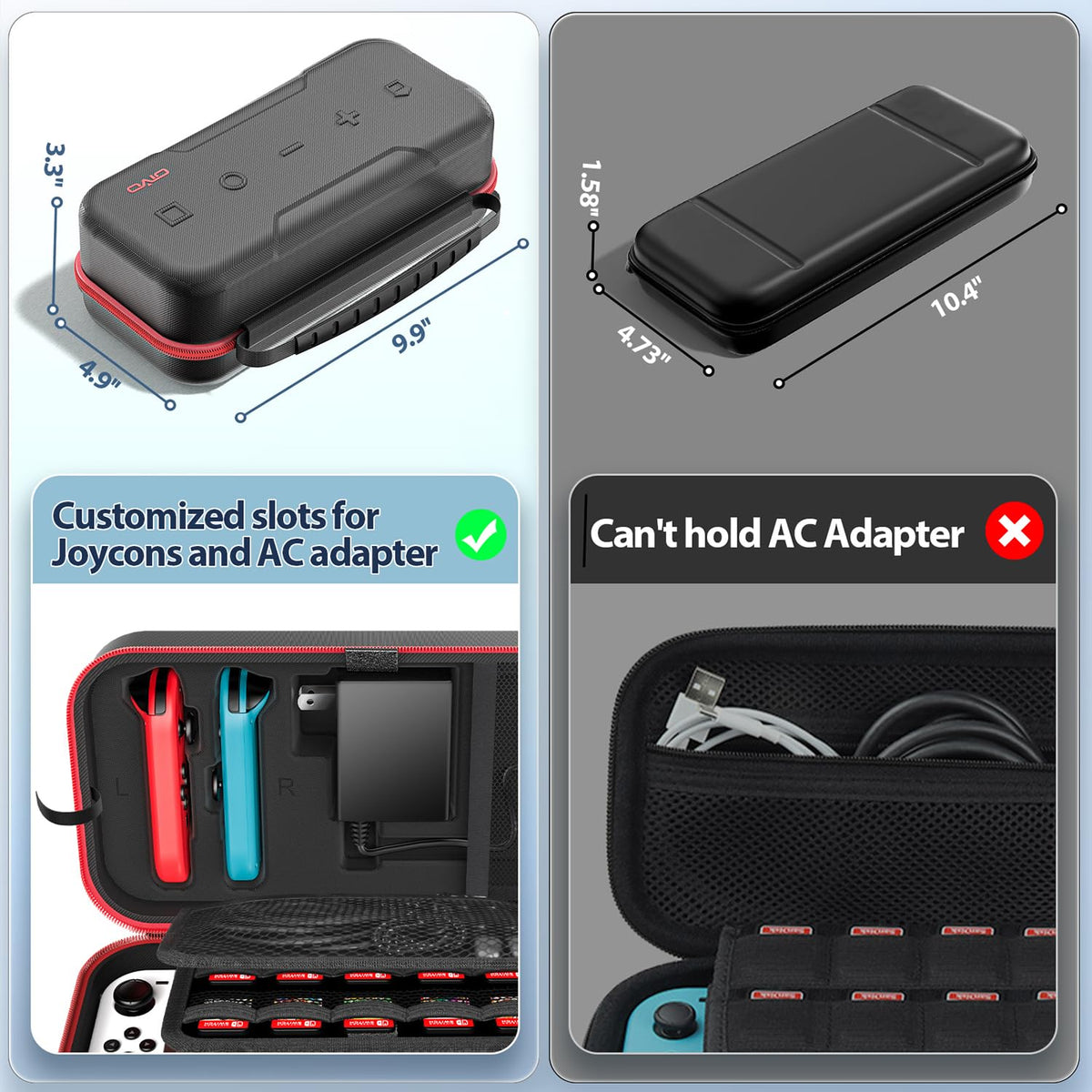 Red & Grey Portable Carrying Case H5395