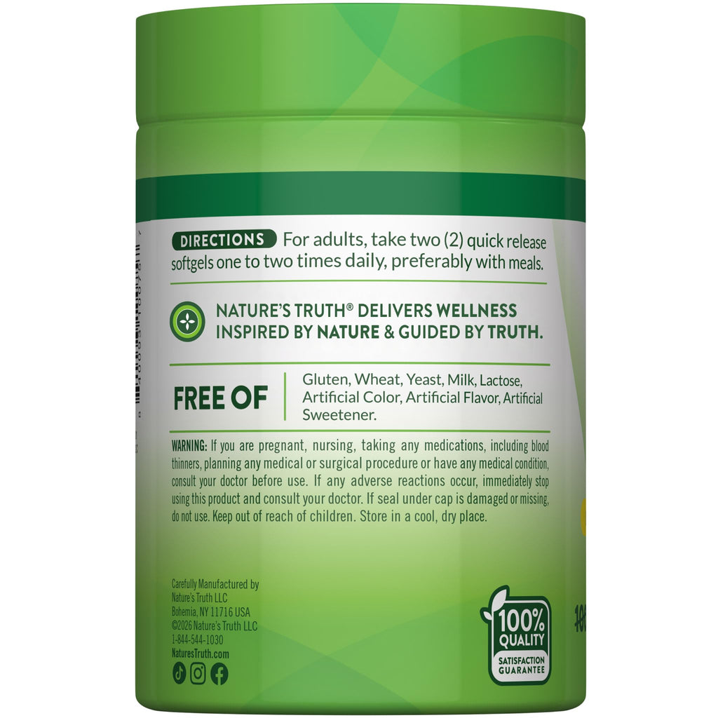 Omega 3 Fish Oil 2000 mg 125 Softgels R8680