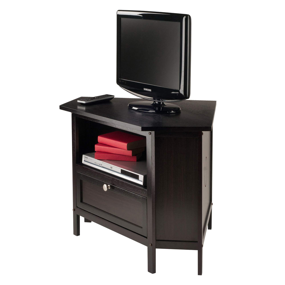 Corner TV Stand, Espresso F80365