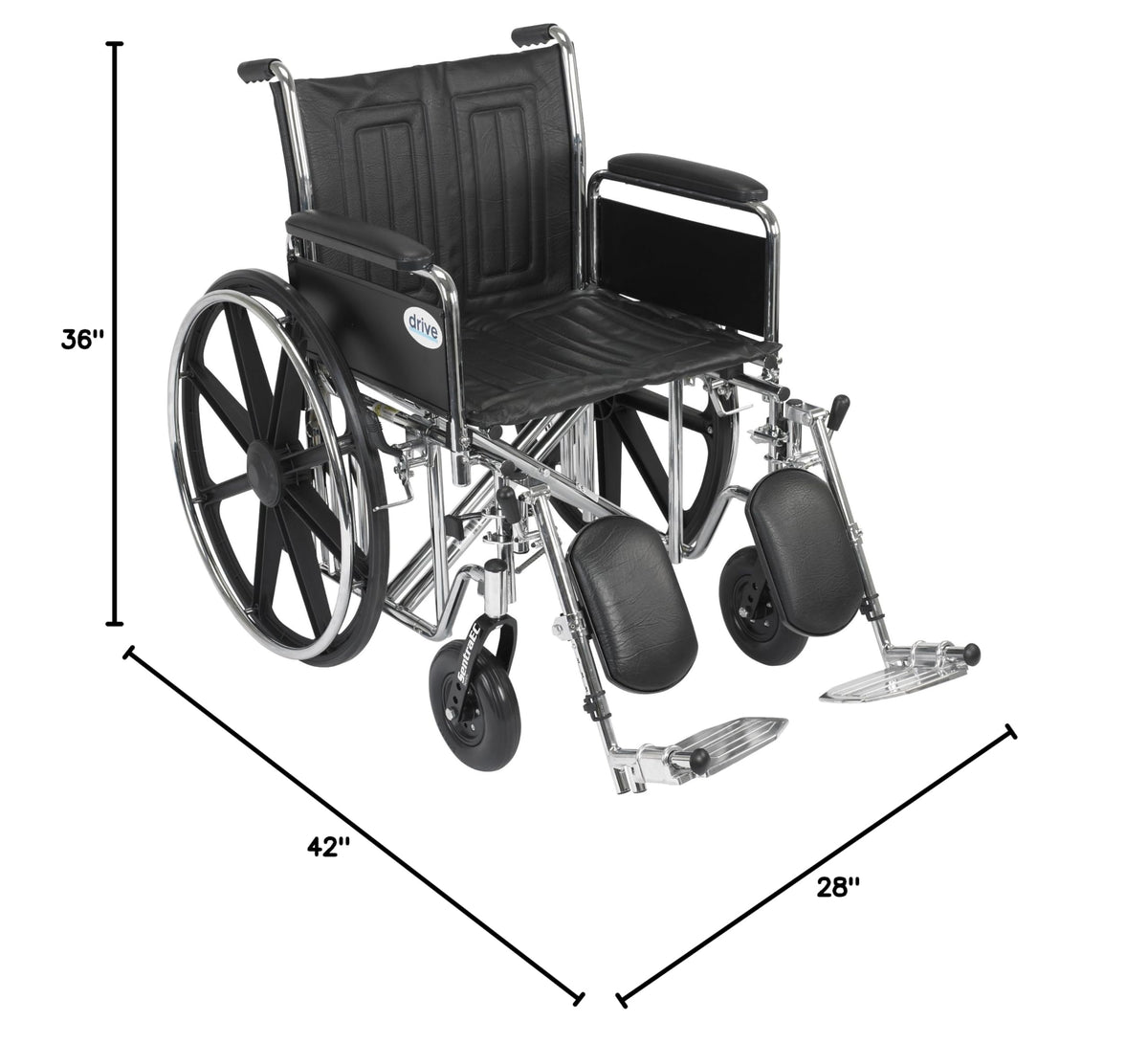 Black Bariatric Transport Wheelchair E721049