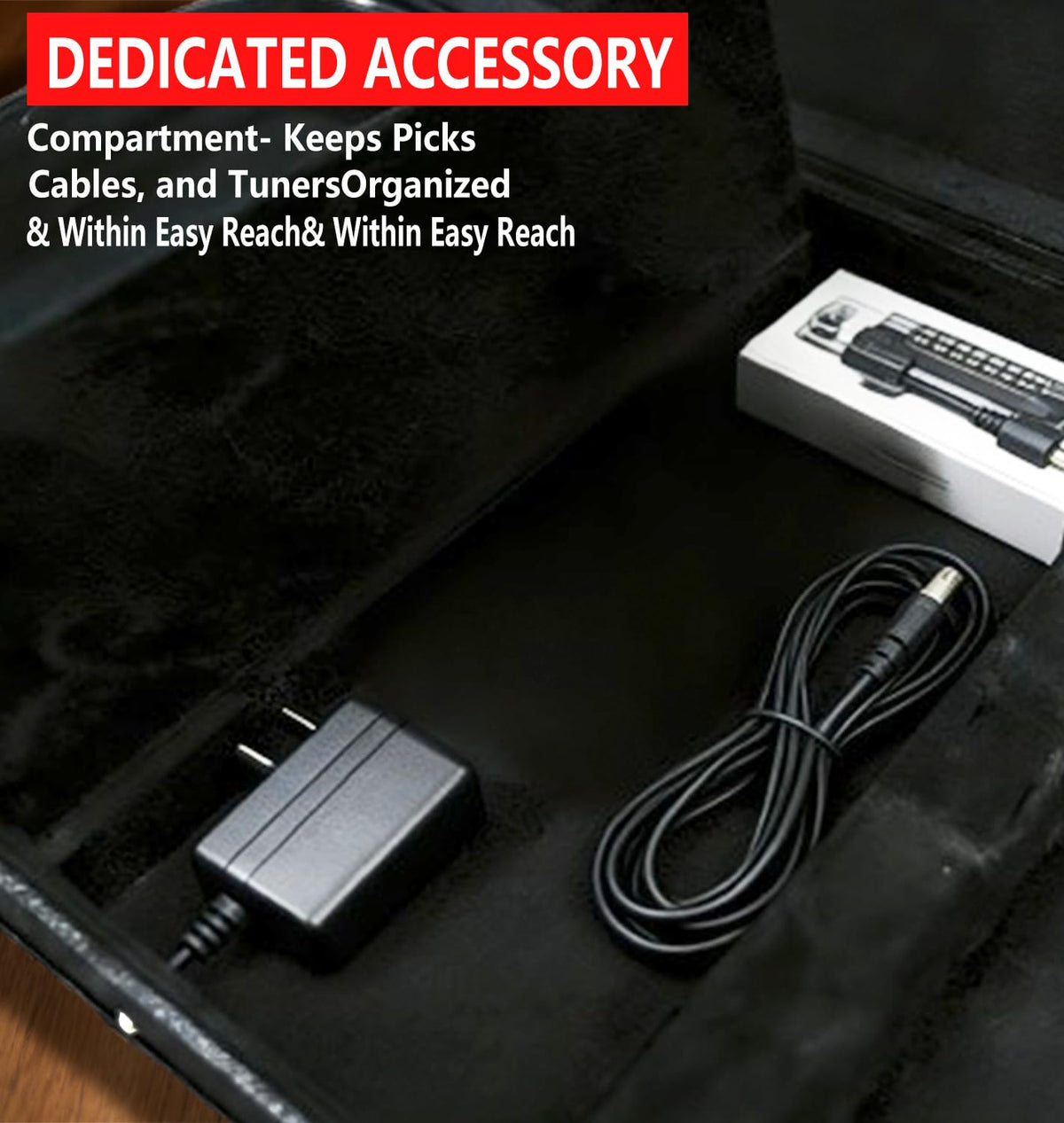 39 Inch Wooden Hard Shell Electric Guitar Case with Lock Latch Q457297