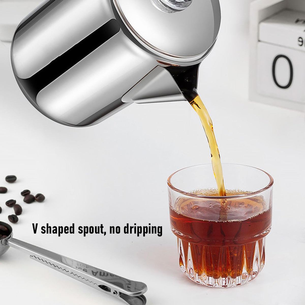 Stainless Steel 12 Cup Stovetop Coffee Pot H622736