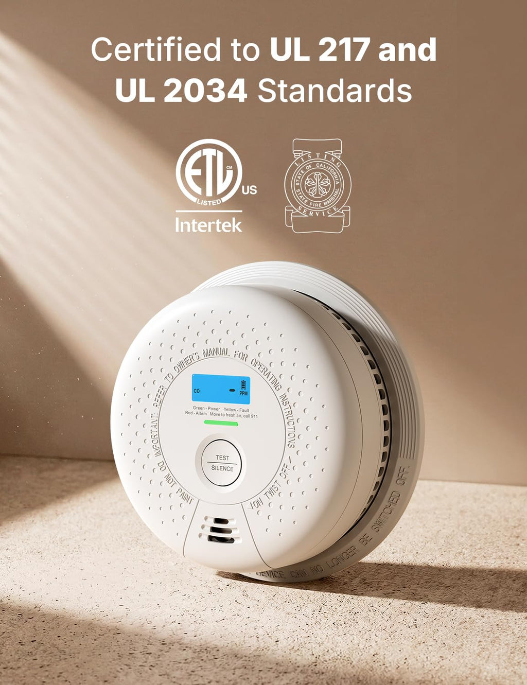 Wireless Interconnected Combination Smoke & CO Alarm 3-Pack S124