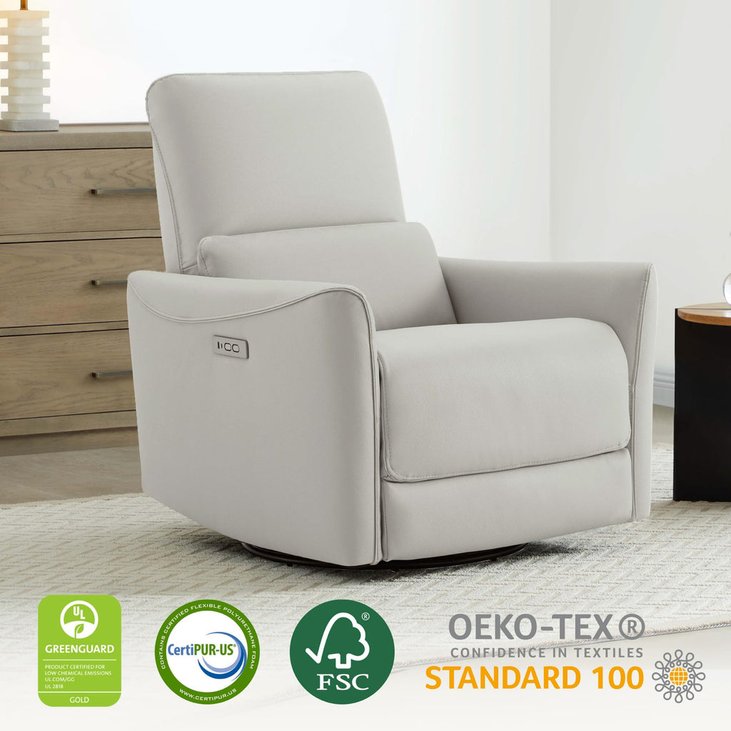 Power Recliner Swivel Glider Chair Cream X73694