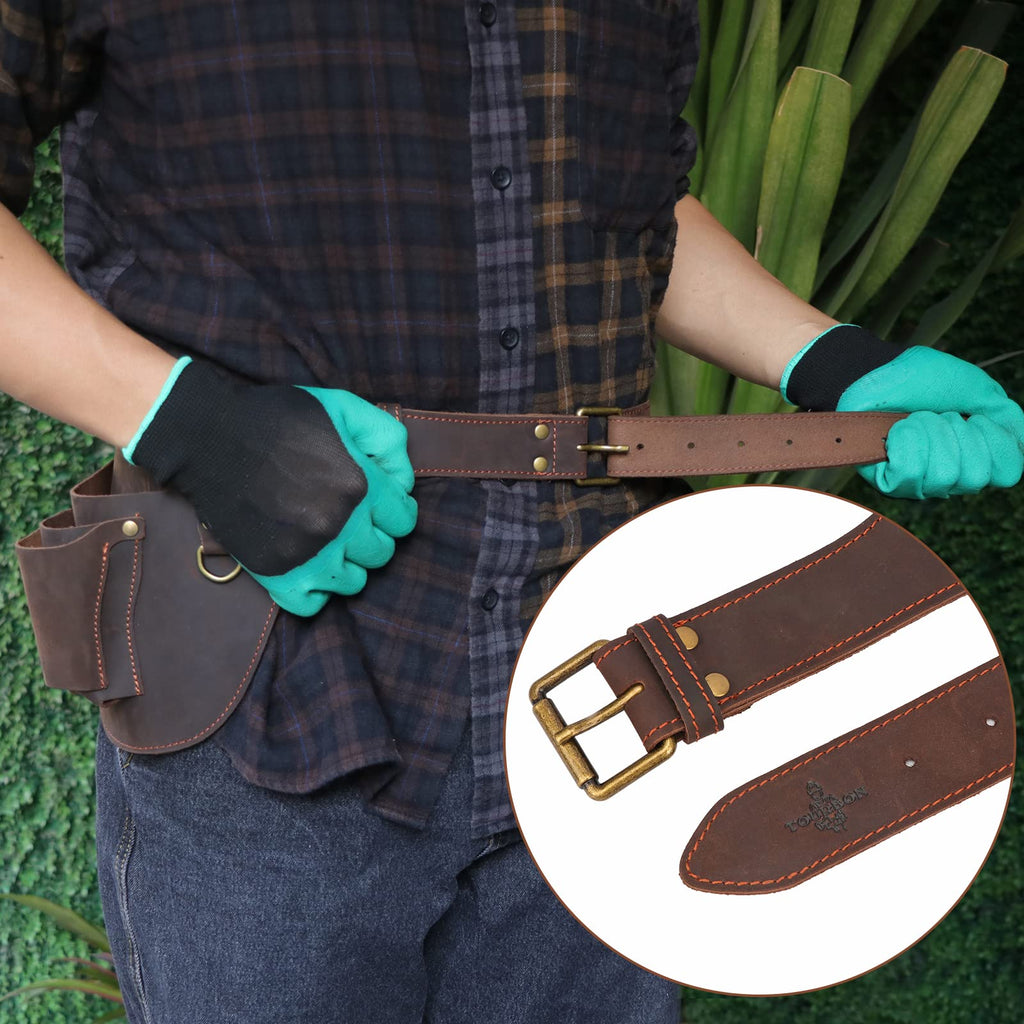 Leather 3 Pockets Adjustable Tool Belt Bag N55158