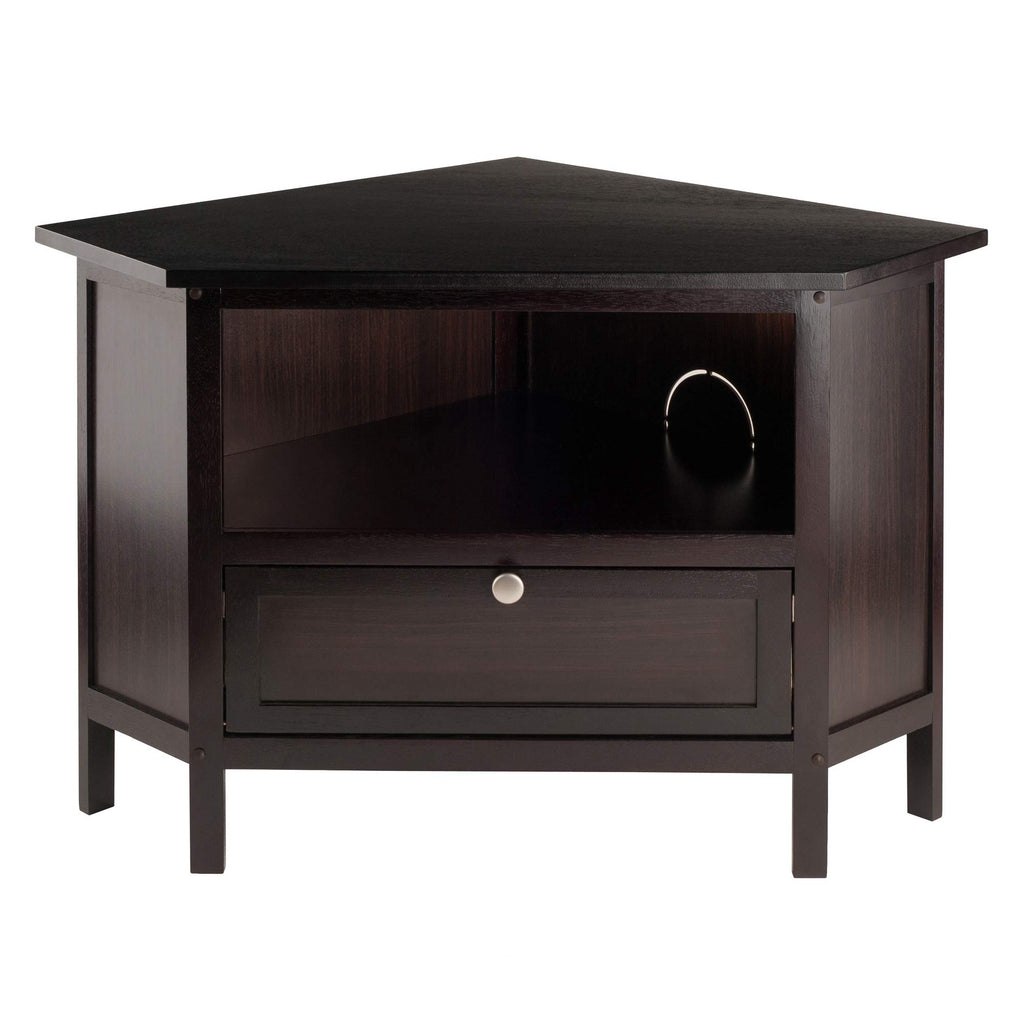 Corner TV Stand, Espresso F80365