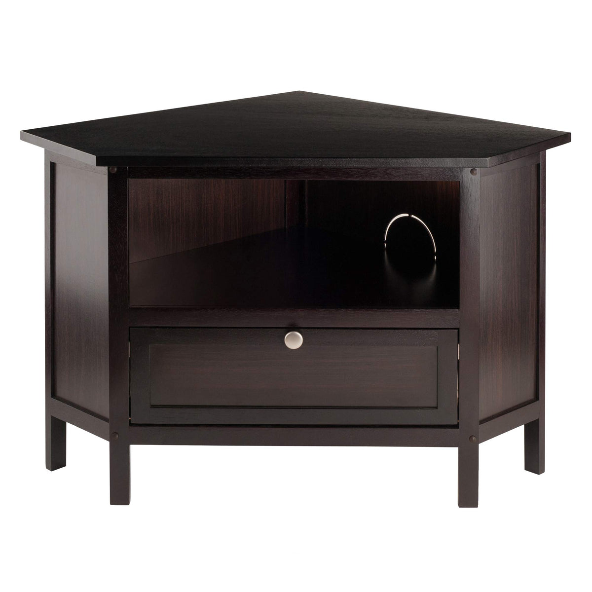 Corner TV Stand, Espresso F80365