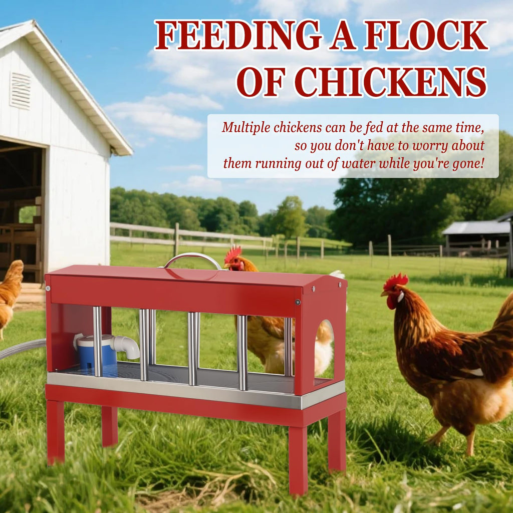 Automatic Stainless Steel Poultry Waterer Dispenser M5463