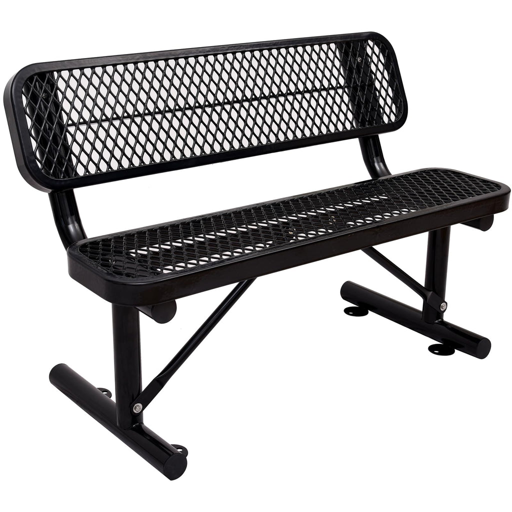 Metal Park Bench with Backrest I815131