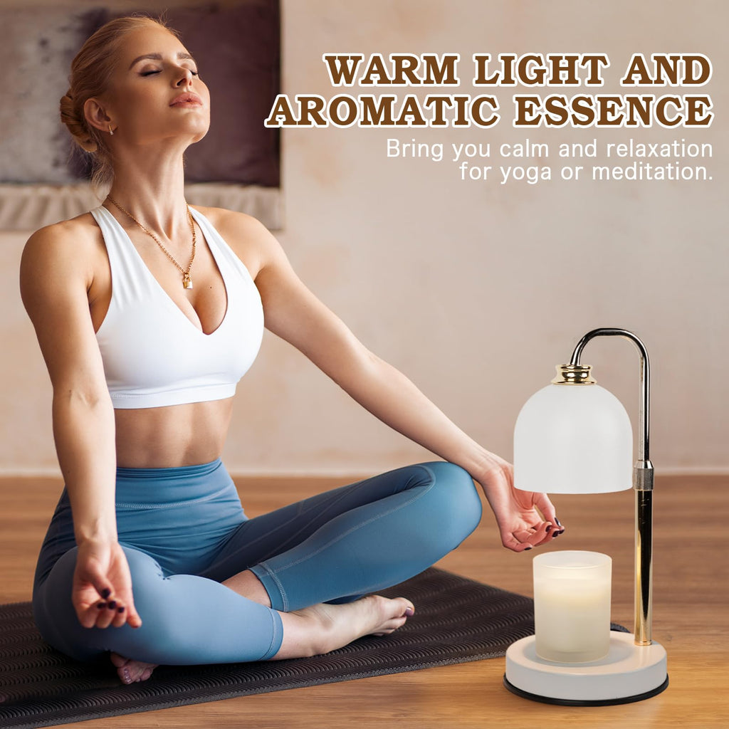 Candle Warmer Lamp with Timer Dimmable White C867110