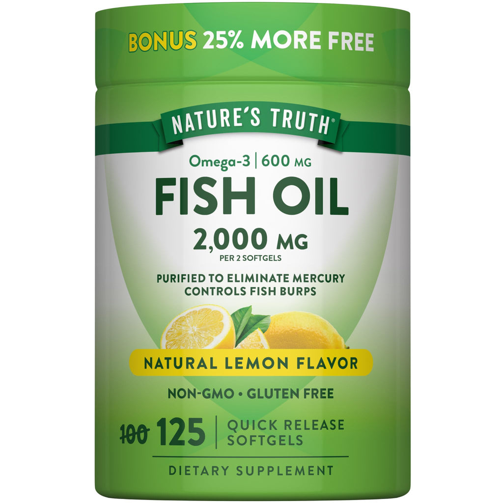 Omega 3 Fish Oil 2000 mg 125 Softgels R8680