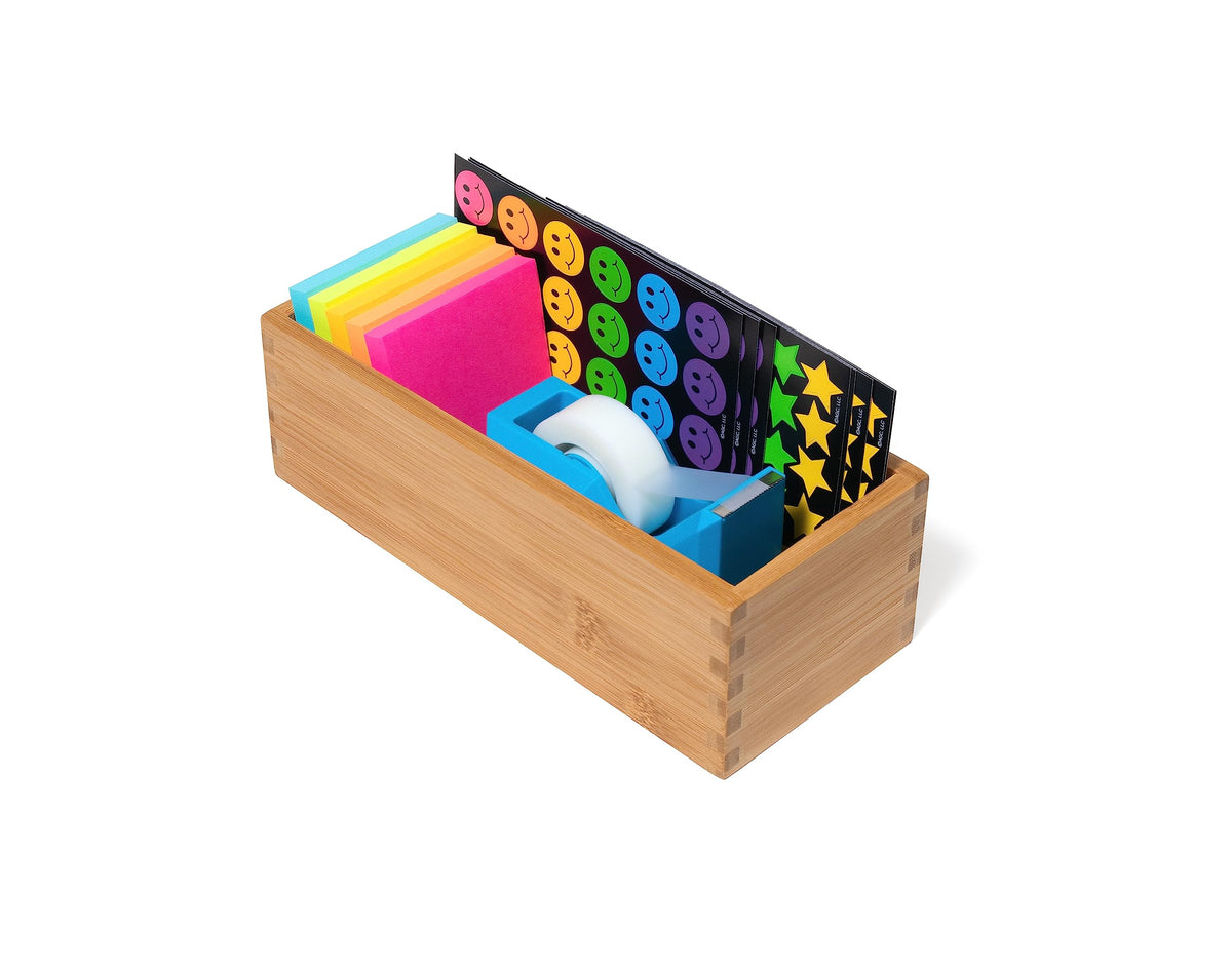 Bamboo Wood Utensil Holder Storage Box P101