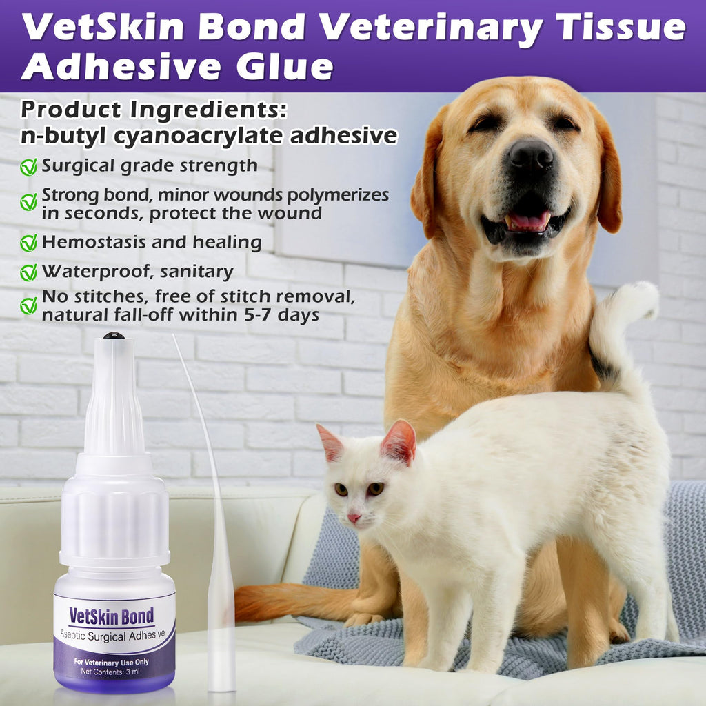 3ml Veterinary Surgical Skin Glue with 10 Applicators O4744