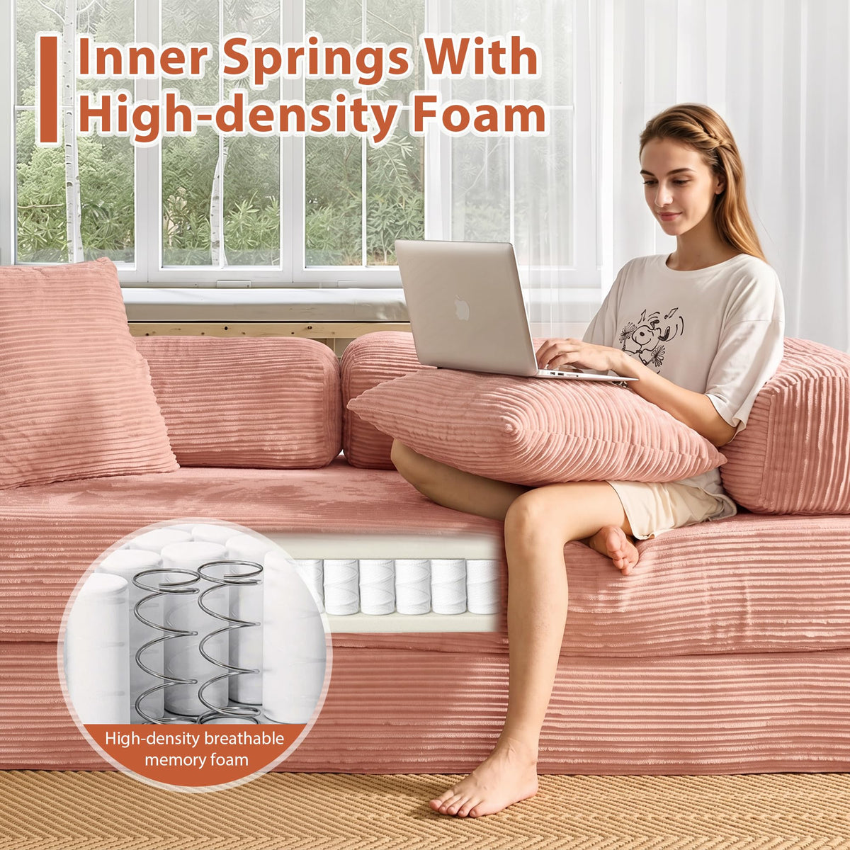 Convertible Futon Sofa Bed L226