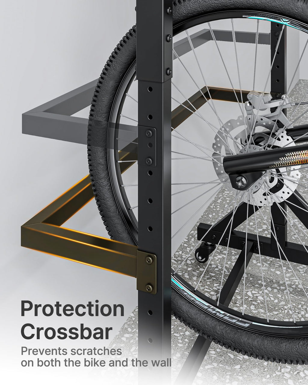 Freestanding Bike Storage Rack with Wheels for 3 Bikes P9198