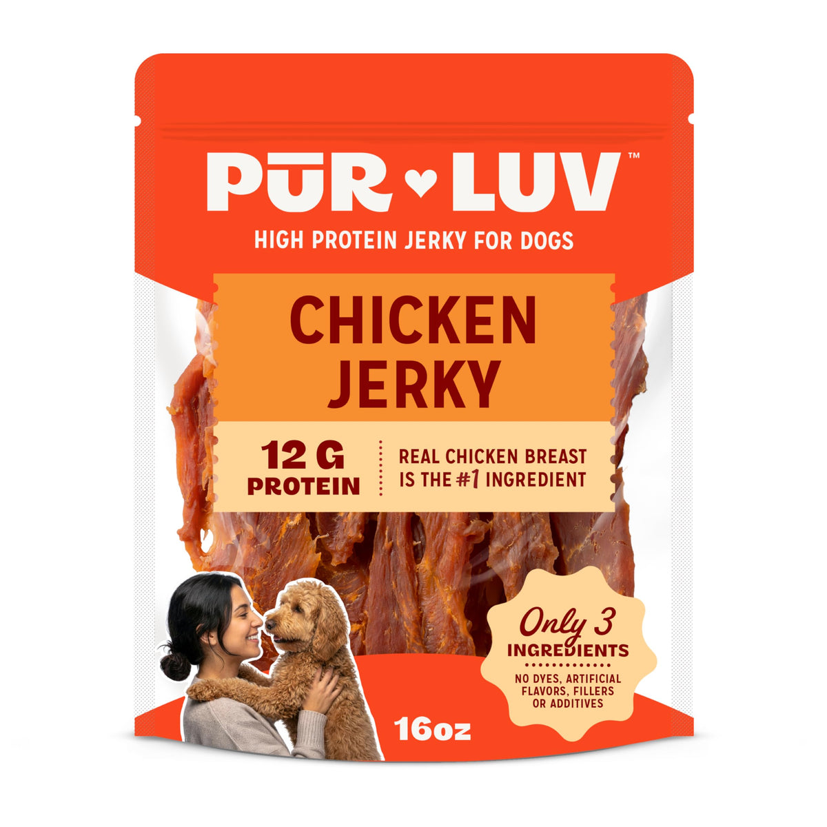 Chicken Jerky Dog Treats, 16 Ounces D9099