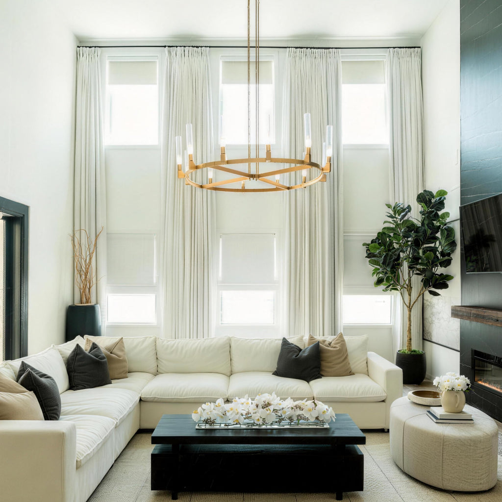 Linen Pinch Pleated Blackout Curtain 1 Panel R89311
