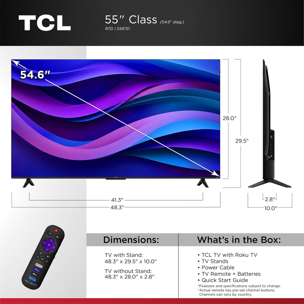 55-Inch 4K UHD HDR Roku Smart TV L336