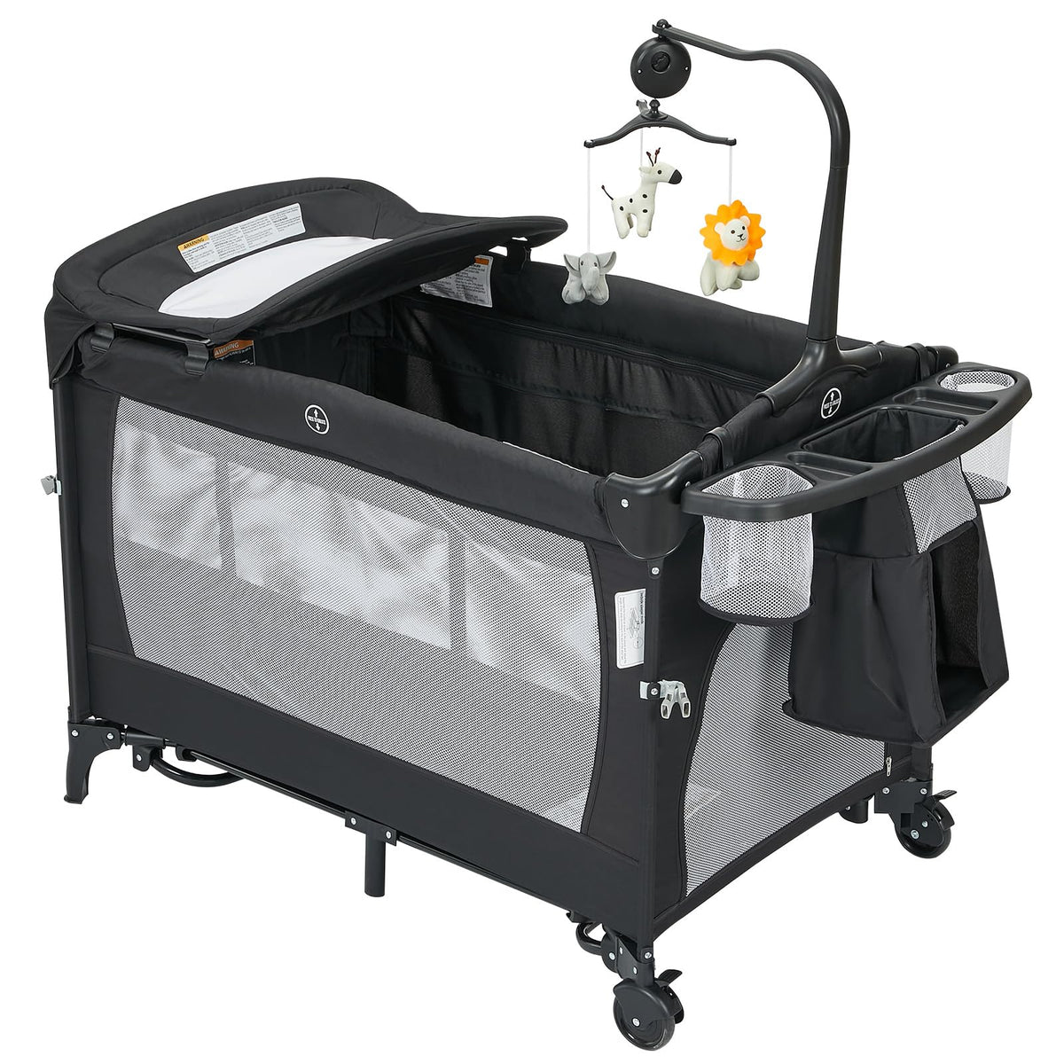 4 in 1 Pack and Play with Bassinet, Changing Table, Playpen and Carry Bag I504820