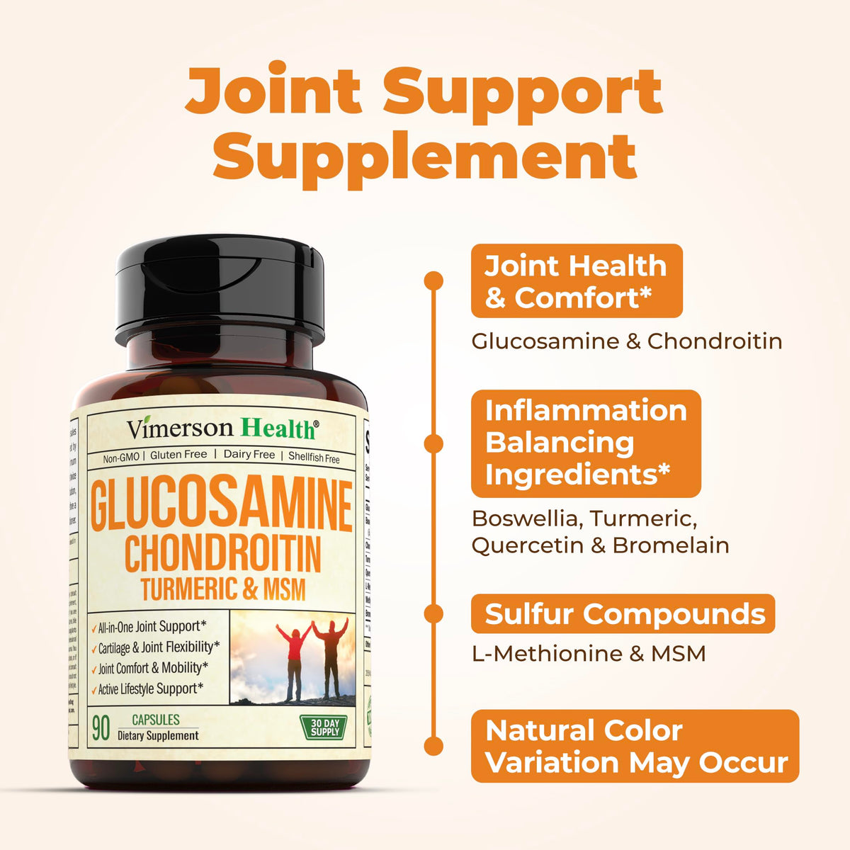 Turmeric Curcumin Glucosamine Chondroitin MSM Supplement F17484