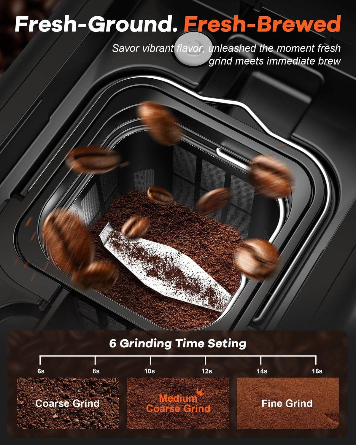 Single Serve Coffee Maker with Built-in Grinder P726642