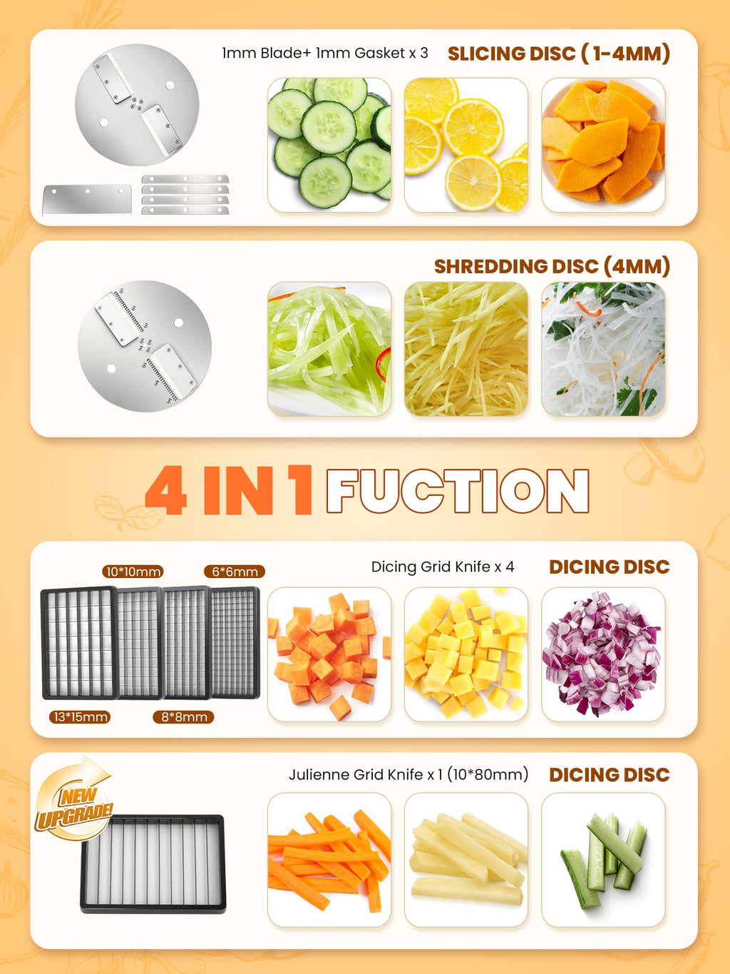 4 in 1 Electric Vegetable Processor U409