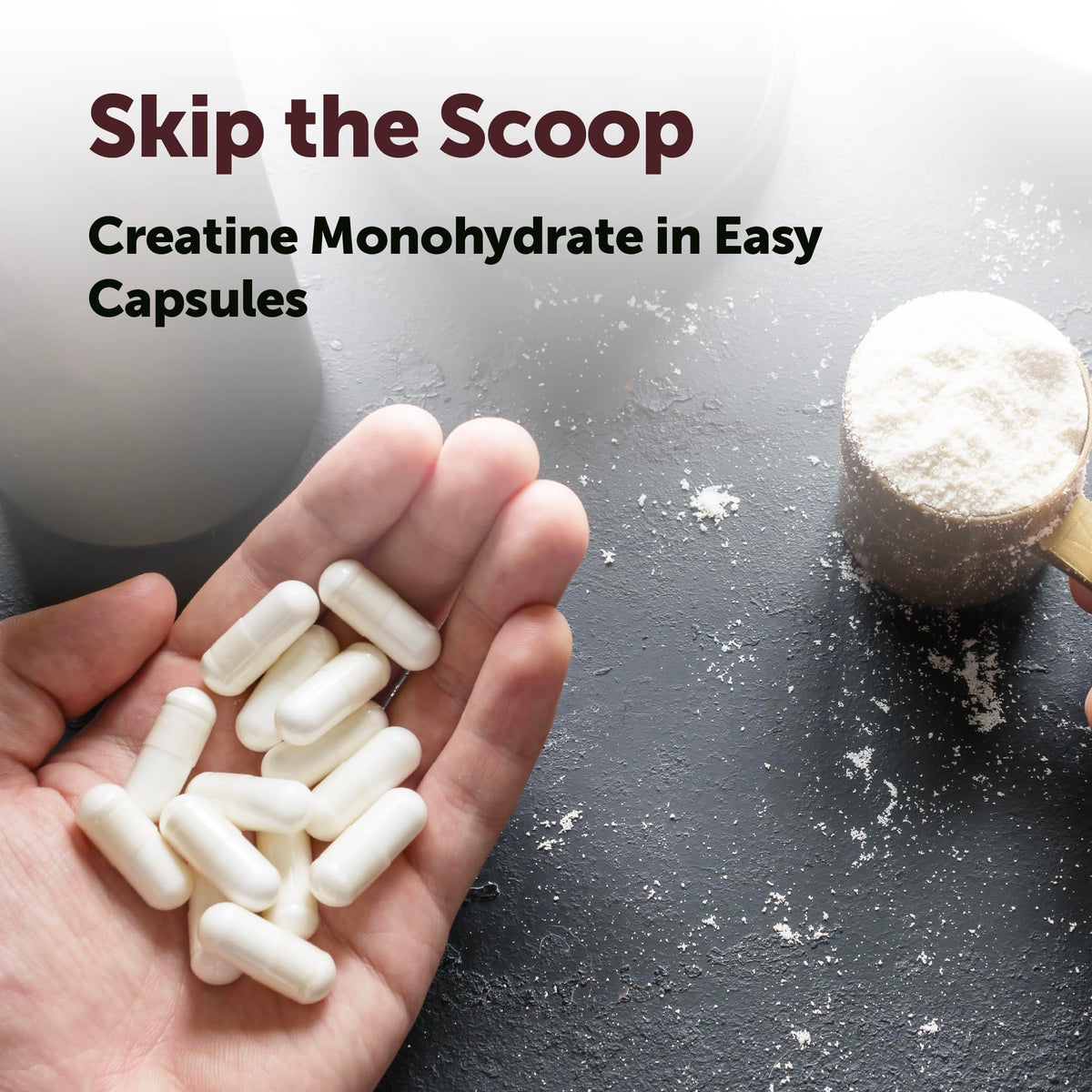 Micronized Unflavored Creatine Monohydrate 5,000mg 500 Capsules B8085