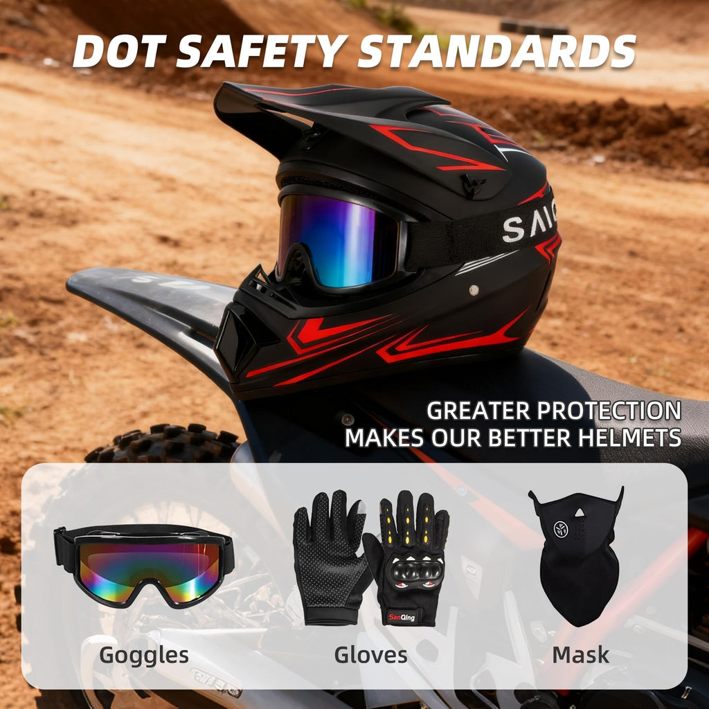 Youth Kids Motocross Helmet DOT Approved F771