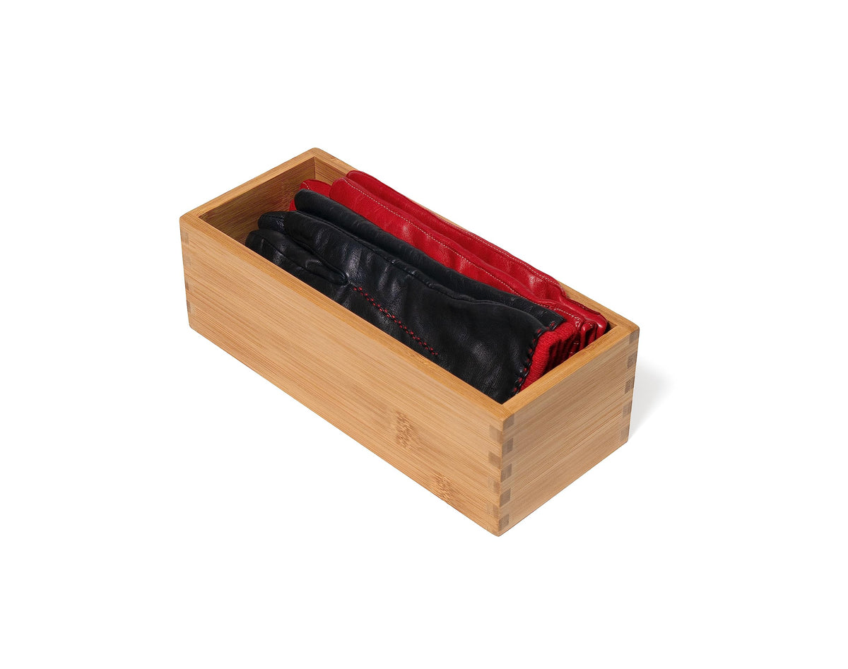 Bamboo Wood Utensil Holder Storage Box P101