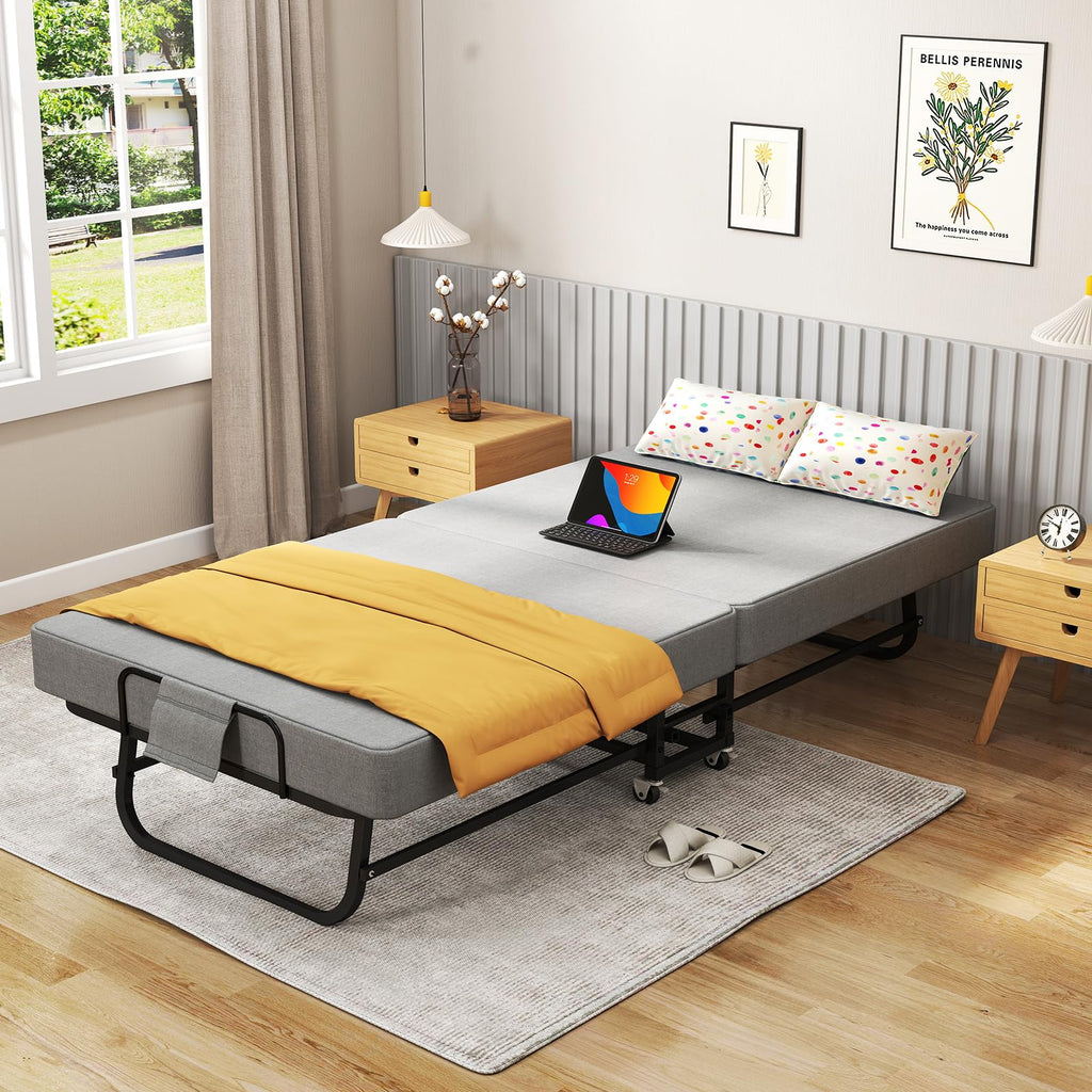 Folding Bed Portable Roll Away Bed 75" x 31" H7766