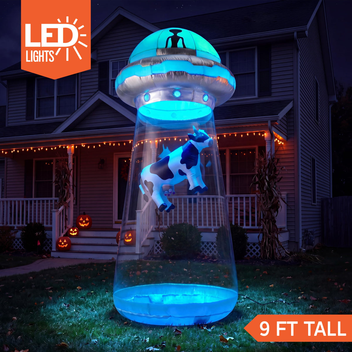 9 FT Tall Inflatable UFO Outdoor Decoration with LEDs G5771