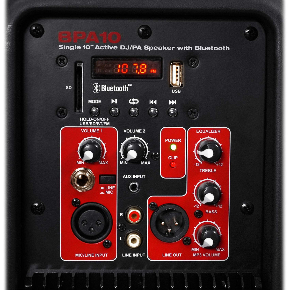 10" Powered PA Speaker with Bluetooth X1911