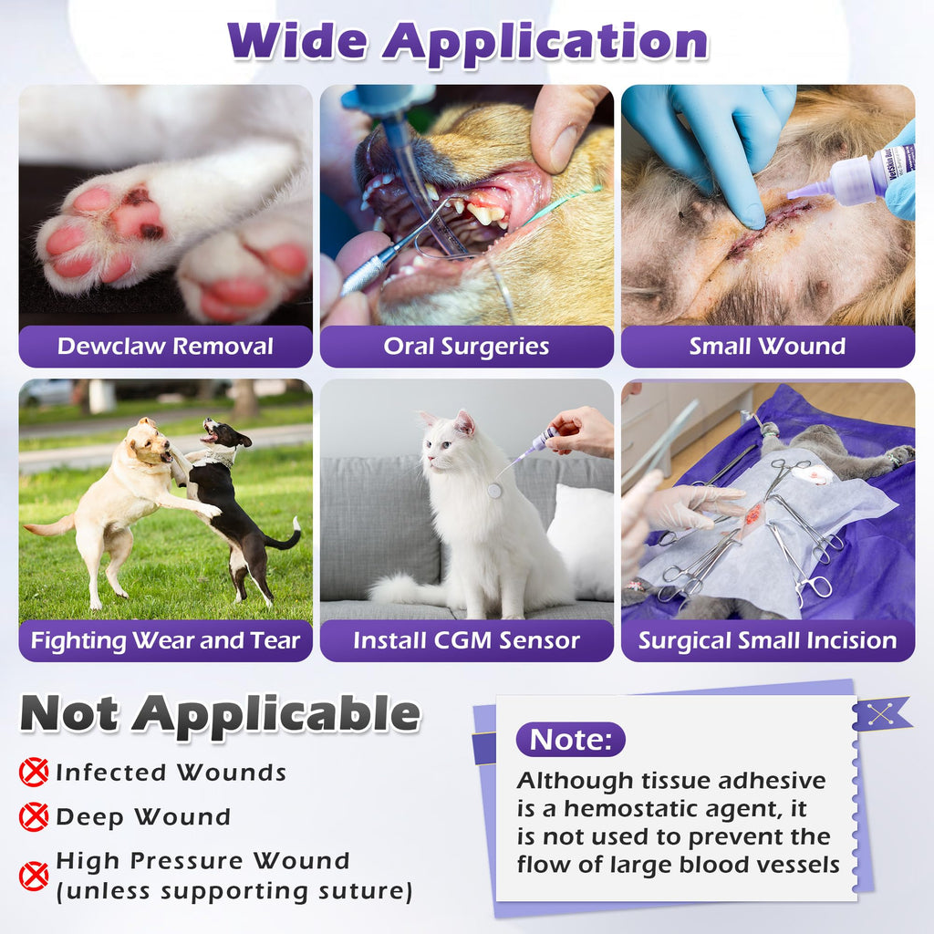 3ml Veterinary Surgical Skin Glue with 10 Applicators O4744